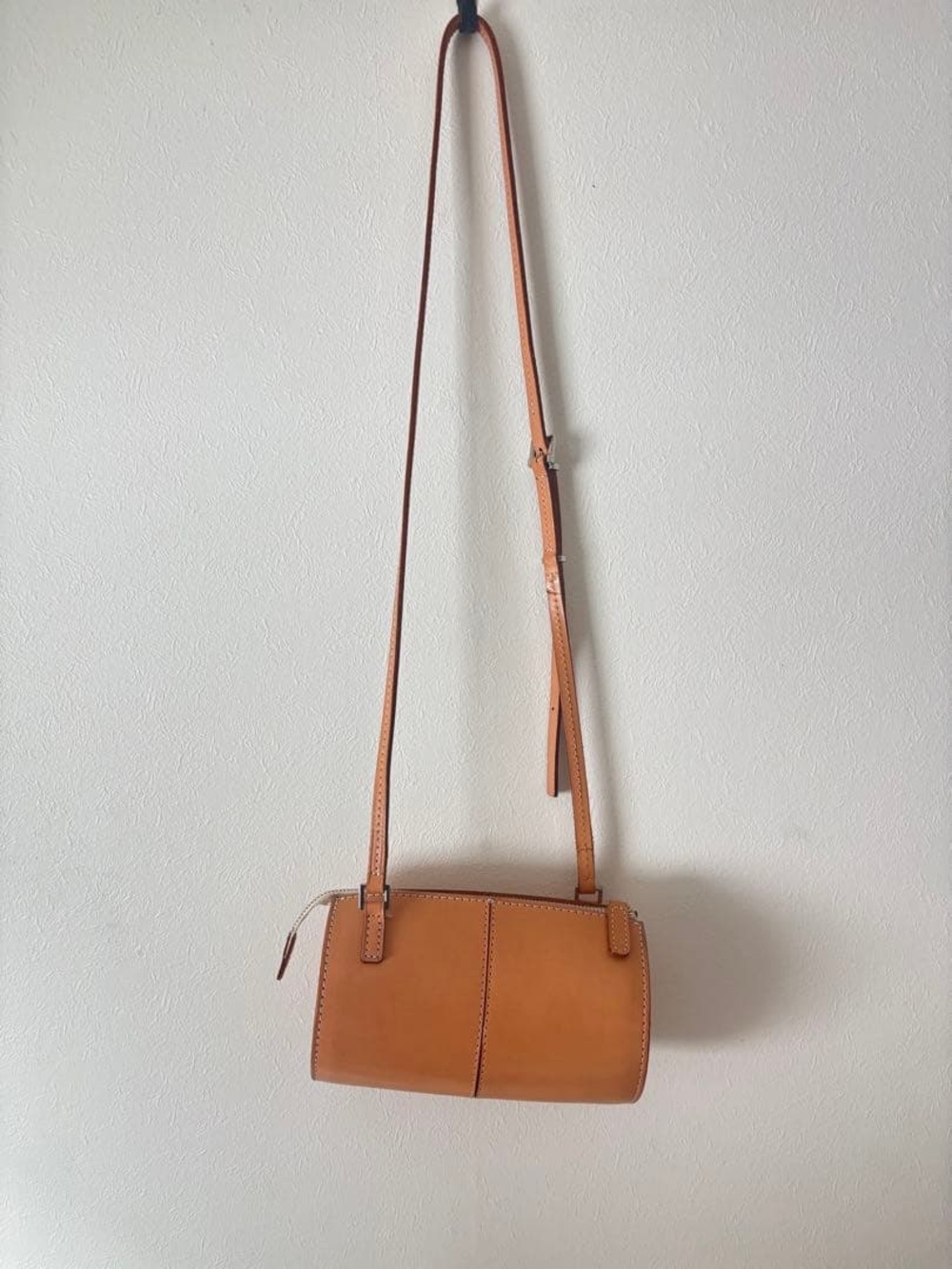 Courrèges Tan Leather Cylinder Shoulder Bag - Picture 3 of 8